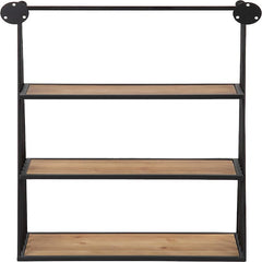 Nevin Rustic Three Tier Wall Storage and Decor - waseeh.com