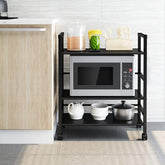 Iron land 3-Tier with Wheels Metal Microwave Oven Trolley