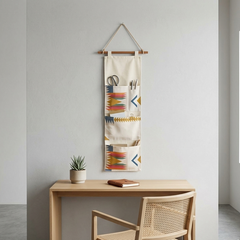 Warm Geometric Hanging Wall Organizer