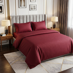 Burgundy Pure Cotton Bedsheet Pack 3