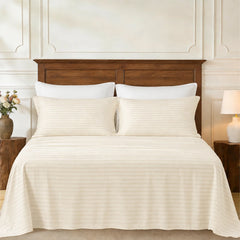 Ivory Satin Bedsheet Pack Of 3
