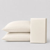 Plain Cotton Satin Bedsheet Set Ivory