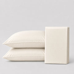 Plain Cotton Satin Bedsheet Set Ivory
