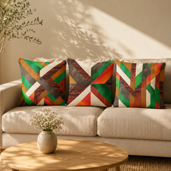 Folk Bloom Symphony Cushion Cover