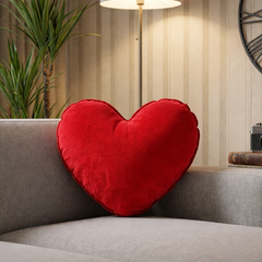 Red Velvet Hearty Filled Cushion