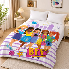 Colorful BFFs Themed Bedsheet