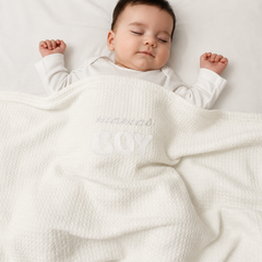 Mama's Boy Baby Waffle Blanket