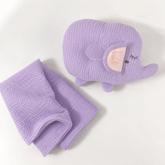 Premium Newborn Elephant Pillow & Blanket Set