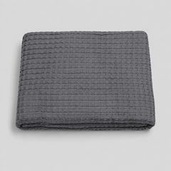 Viscos Cotton Thermal Blanket Charcoal Grey