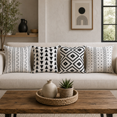 Monochrome Chic Cushion Covers Pack of 4