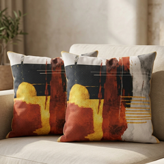Abstract Art Deco Cushion Cover Pack of 2