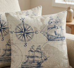 Coastal Compass Cushion Cover Pack of 2