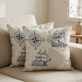 Coastal Compass Cushion Cover Pack of 2