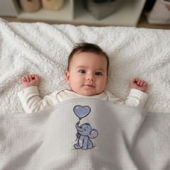 Viscose Elephant Heart Baby Blanket