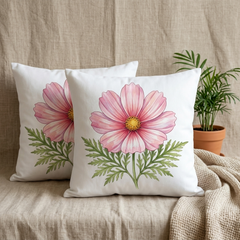 Pink & Earth Premium DTF Printed Cushion Cover Pack of 2