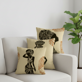 African Beige Cushion Covers Pack of 3