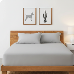 Stone Gary Cotton Fitted Sheet Double Bed