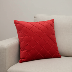 Crimson Diamond Velvet Cushion Cover