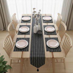 Geometric Shapes Table Runner with Mats