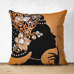 African Closeup Women Cushion Pack 4