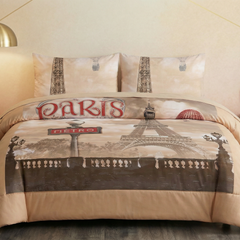 Eiffel Tower Double Bed Duvet Cover Set of 4