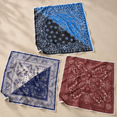 Rovelle Bandana Set Pack Of 3 placed on a light beige surface