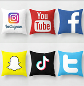 Social Media cushion Pack 6