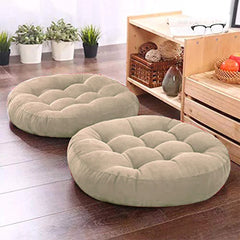 Single Solid Velvet Floor Filled Cushion
