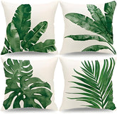 Palm Tropical Leaves Cushion Covers Pack of 4
