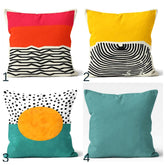 Abstract Ivory Cushion Covers Pack of 4