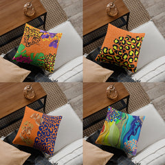 Wow leopard Cushion Covers Pack of 4