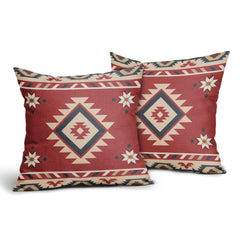 Red Southwest Pillow Covers Pack of 2