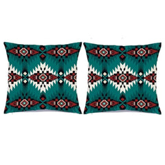 Turquoise Decorative Cushion Pillow Cases Pack of 4