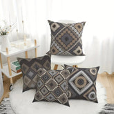 Abstract Geometric Brown Cushion Covers Pack of 4