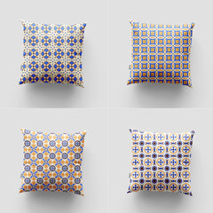 Arabesque Pattern Cushion Case Pack Of 4