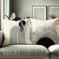 Modern Bohemian Short Pile Throw Pillow Covers Pack Of 4