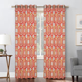 City Block Curtains Orange-Yellow texture
