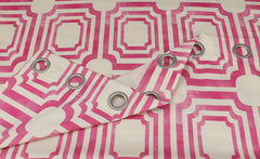 City Block Curtains Pink texture