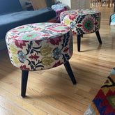 River Place Round Cone Leg Ottoman