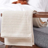 Organic Cotton Waffle Baby Blanket Natural