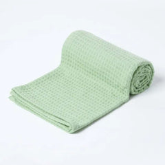 Organic Cotton Waffle Baby Blanket Green