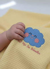 Luxe Baby Waffle Blanket Yellow
