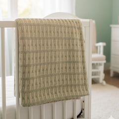 Organic Cotton Waffle Baby Blanket Yarn Dyed