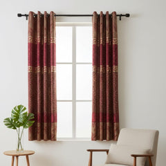 Jacquard Curtains Pack of 2