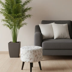 Velvet Round Cone Leg Ottoman