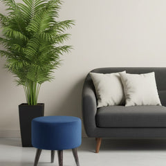 Red velvet Round Cone Leg Ottoman