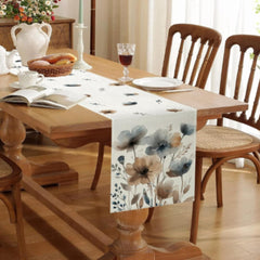 Watercolor-Inspired Botanical Table Runner