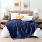 Heritage Waffle Blanket – Navy Blue