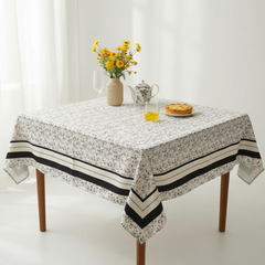Black-Cream-Flora Table Cover