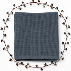Waffle Nest Baby Blanket Dark Grey